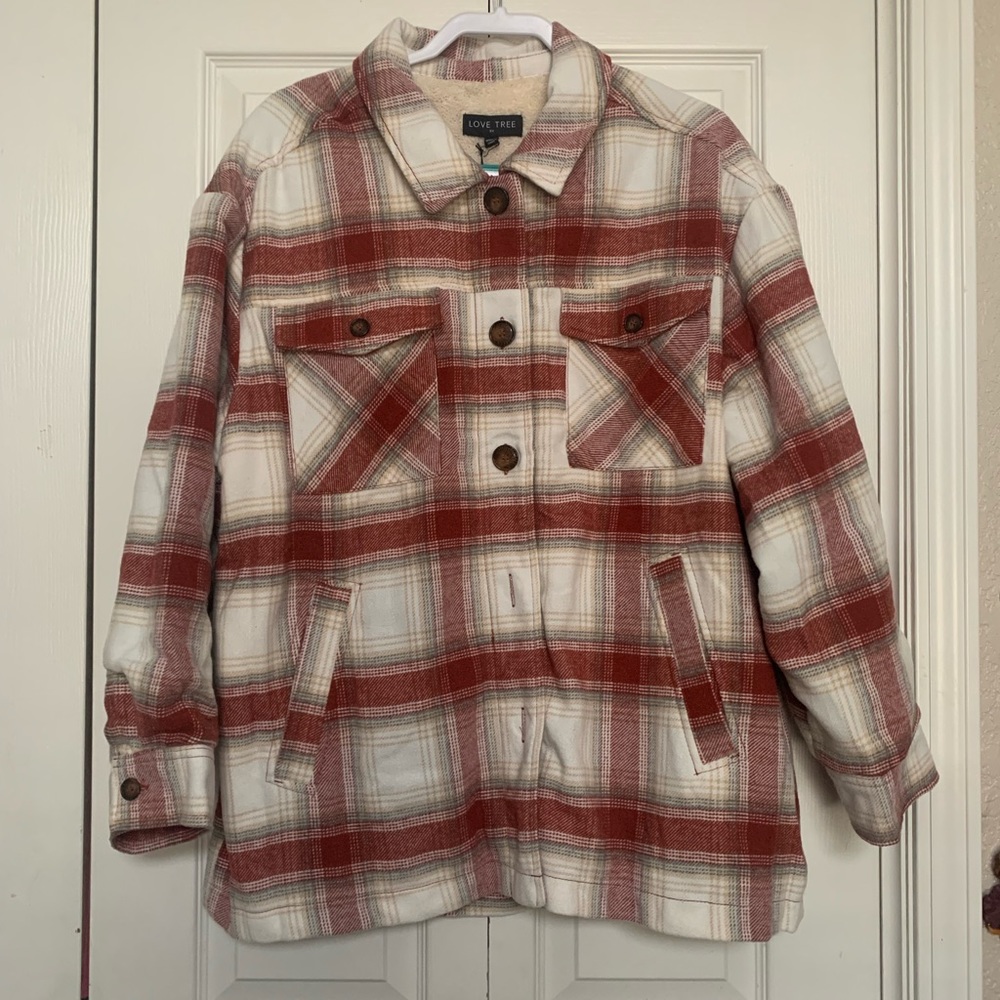 Plaid “shacket” size 2X